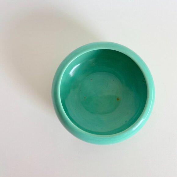 Pacific Pottery Vintage Turquoise Ceramic Bowl – Glossy Glazed Pottery, Marked 1 - Picture 2 of 6